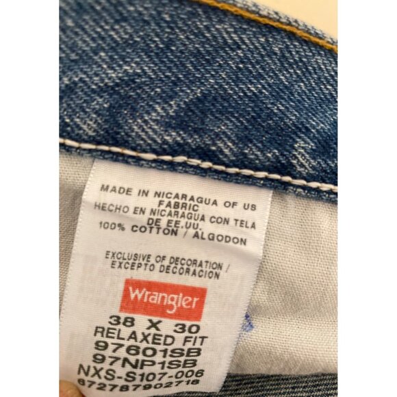 Wrangler Five Star Premium Denim Relaxed Fit Jeans 38x30 Straight Leg - Picture 3 of 13
